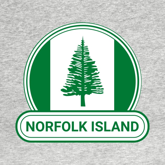 Norfolk Island Country Badge - Norfolk Island Flag by Yesteeyear